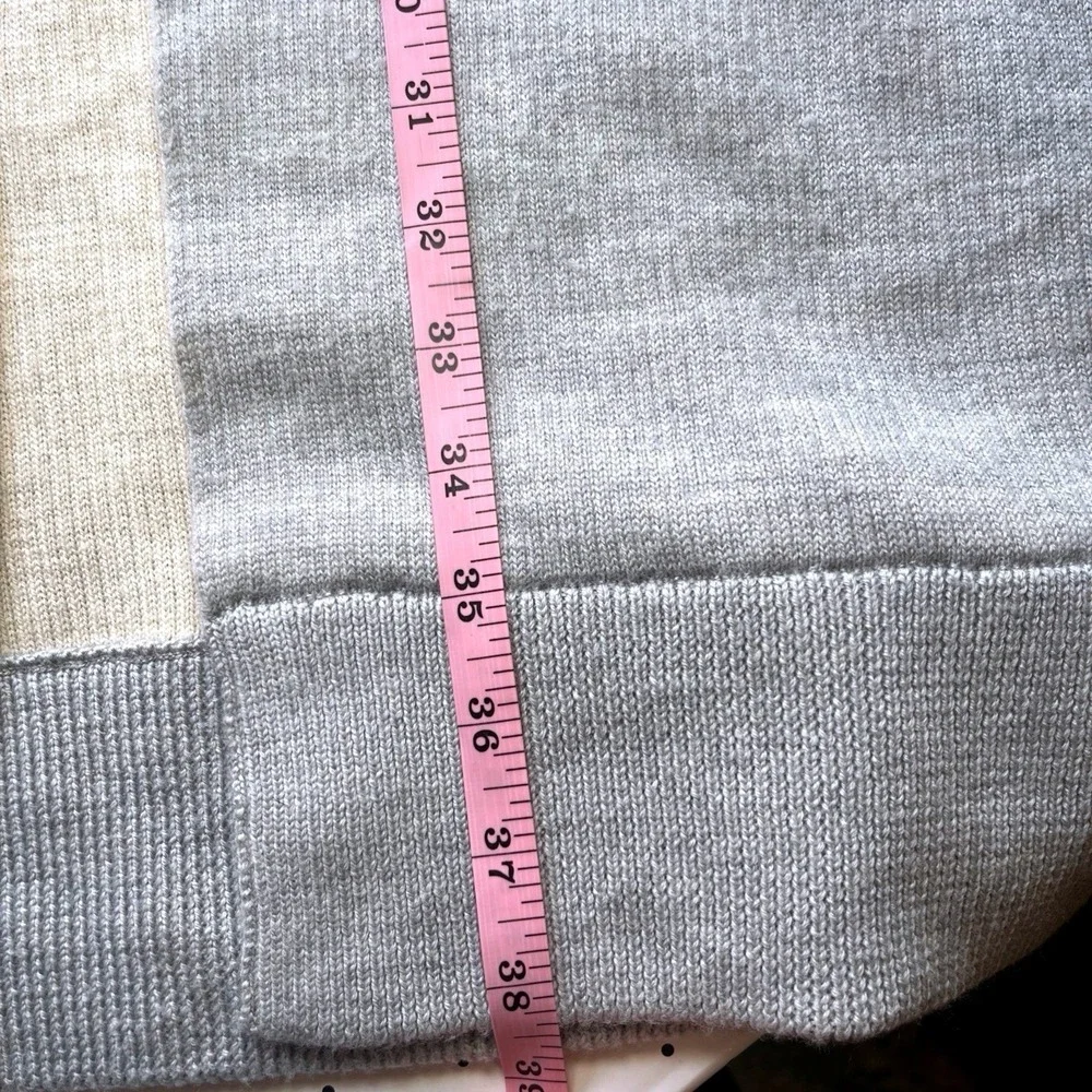 Athleta Hooded Merino Wool Blend Cardigan Longline Open Front Gray Small - Picture 5 of 8